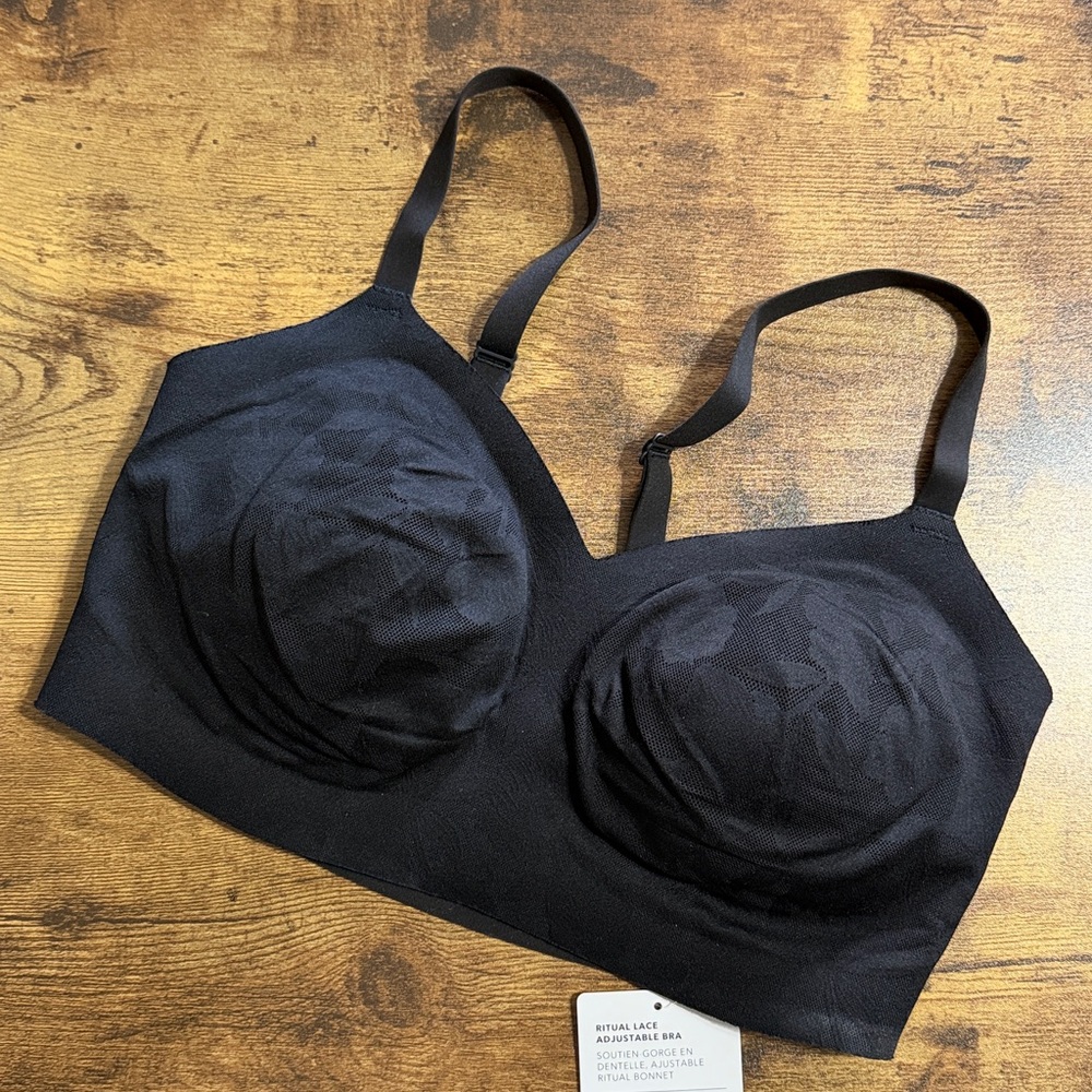 ATHLETA Ritual Lace Bra D/DD Black New with Tags Medium - Picture 2 of 4